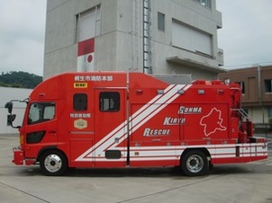 写真：救助工作車の左側面の様子