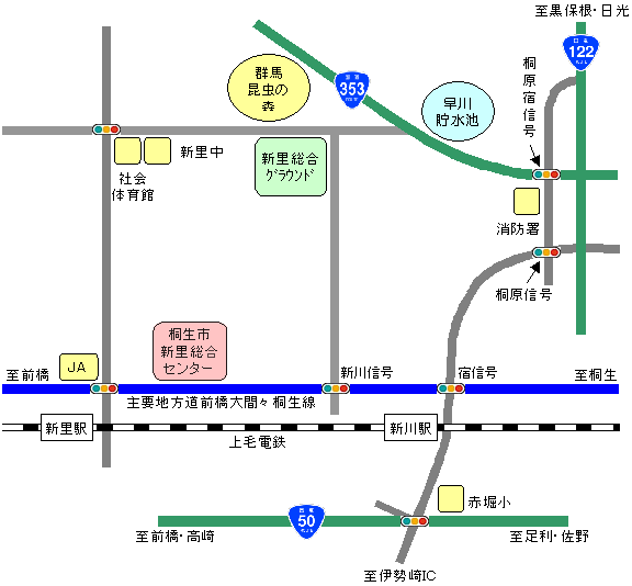 桐生市新里総合センターの詳細地図