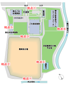 測定地点を地図に示す