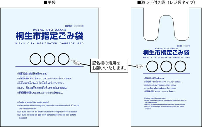 イラスト:袋のタイプ