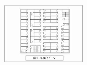 イラスト：違法貸しルームの平面イメージ