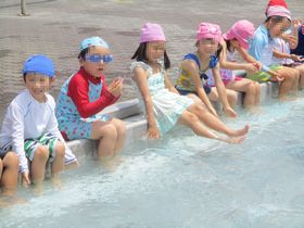 小学校のプール活動の写真