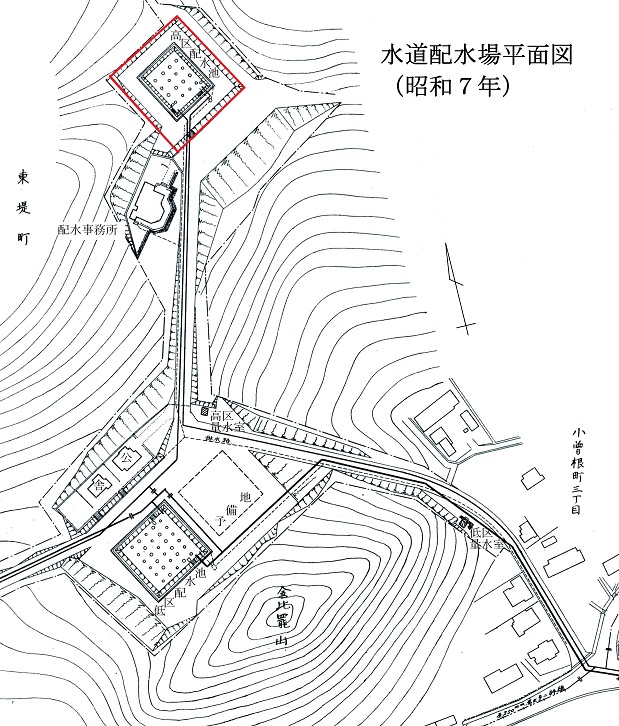 水道配水場平面図（昭和7年）