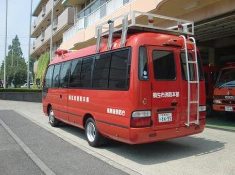 写真：後方支援車の後部の様子