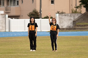 女子チーム選手紹介の写真