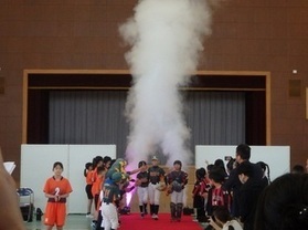 児童登場の写真