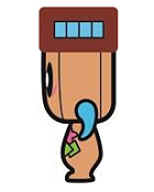 横を向いているキノピーイラスト