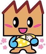 赤ちゃんを抱っこするキノピー