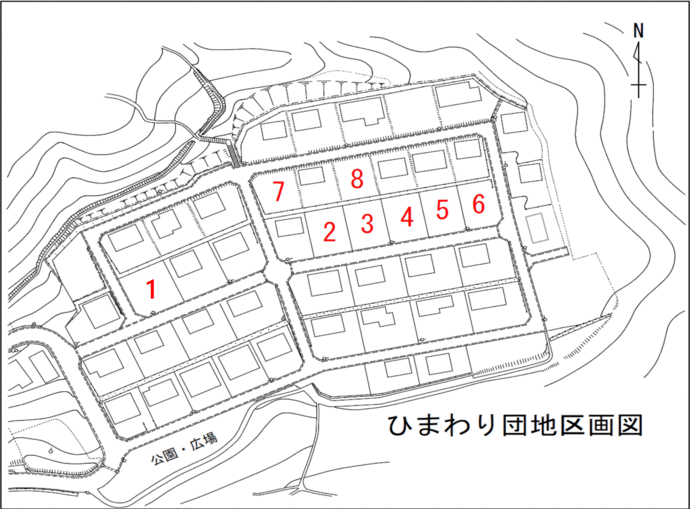 図：ひまわり団地区画図