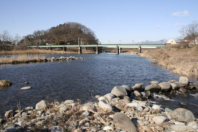 渡良瀬川橋梁全景渡良瀬川下流から撮影の写真