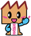 イラスト：交通安全のパネルを持つキノピー