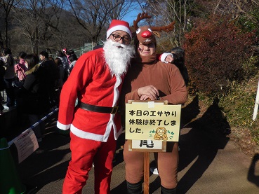 サンタ園長と記念撮影の写真