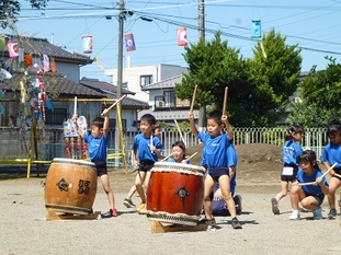 写真：5歳児太鼓　かがやけばやし