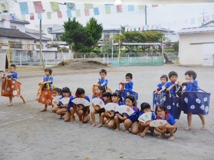 運動会　5歳児荒馬の写真