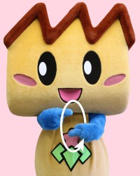 画像：手話を表現しているキノピー