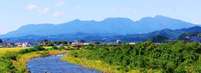 中通り大橋から赤城山方面を撮った写真