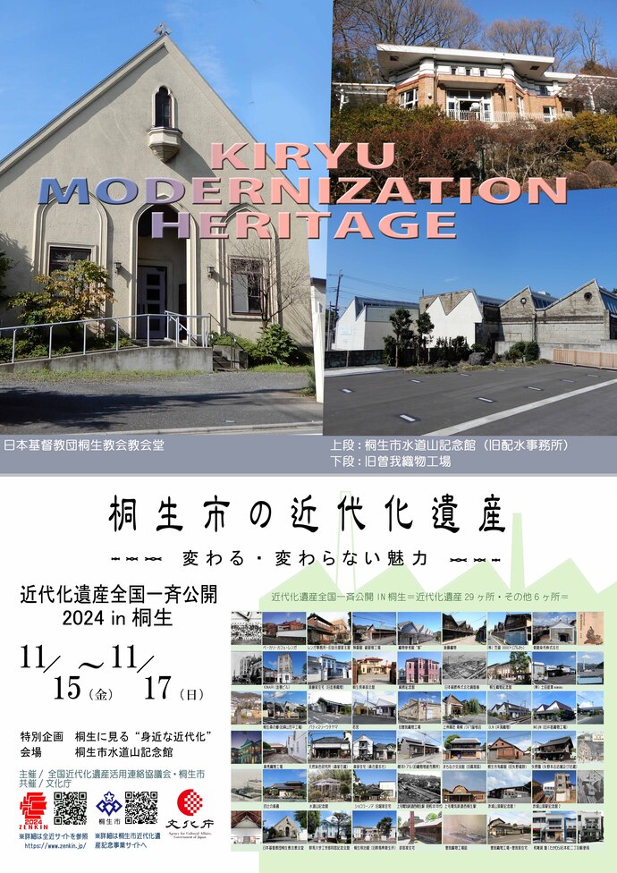 近代化遺産の日一斉公開　桐生市ポスター