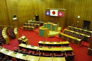 写真：市議会議場