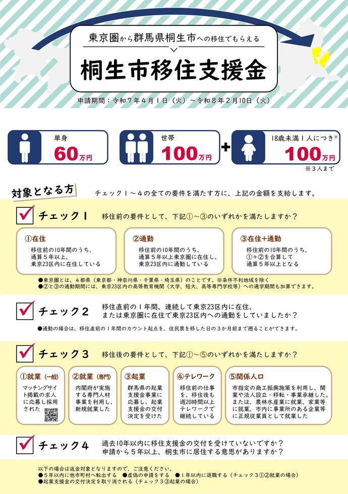 桐生市_移住支援金_ちらし
