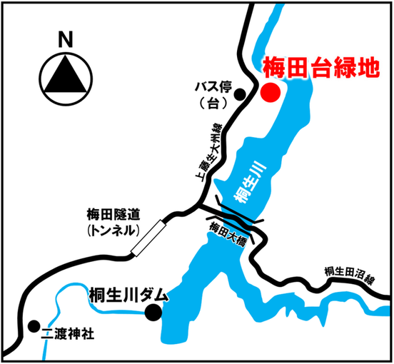 梅田台緑地公園周辺案内