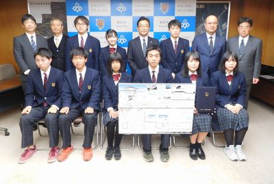 写真：桐生工業高等学校による「第10回建築甲子園」優勝報告の様子1