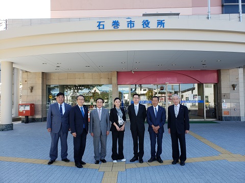 写真:宮城県石巻市での視察