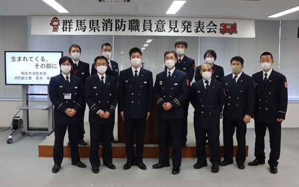 写真：桐生市消防本部の職員一同