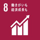 画像：SDGsのゴール8　働きがいも経済成長も