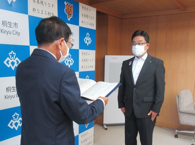 写真:第71回「桐生市社会を明るくする運動」メッセージ伝達の様子