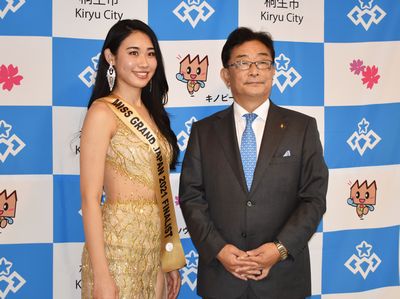 写真：ミス・グランド群馬代表 印東綾乃様ご来訪の様子