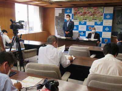 写真：大相撲桐生場所の開催に係る記者会見の様子2