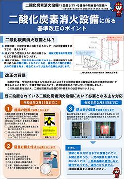 画像：二酸化炭素消火設備に係る基準改正のポイント（リーフレット）