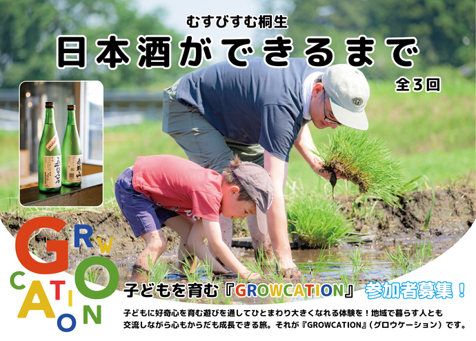 画像：パート1田植え　子どもを育むgrowcation参加者募集！子どもに好奇心を育む遊びを通してひとまわり大きくなれる体験を！地域で暮らす人とも交流しながら心もからだも成長できる旅。それがグロウケーションです。