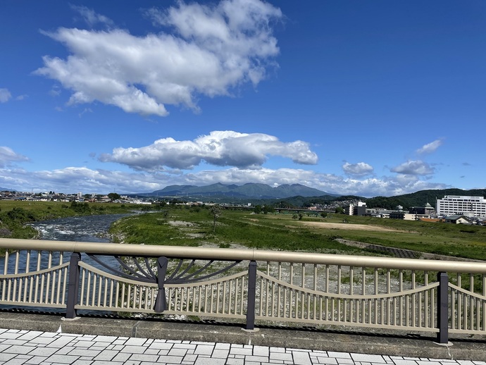 錦桜橋からの赤城山
