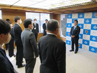 写真：「桐生市地域担当職員」任命式の様子1