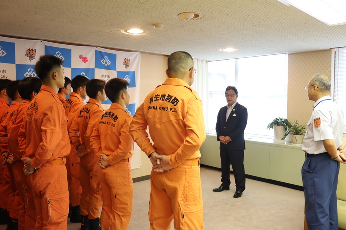 写真:市長報告の様子
