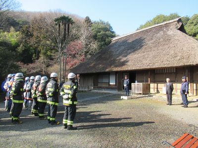 写真：「第71回文化財防火デー」に伴う防火訓練の様子1