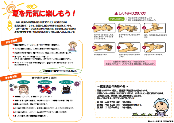 画像:夏を元気に楽しもう!熱中症対策や食中毒予防についての画像