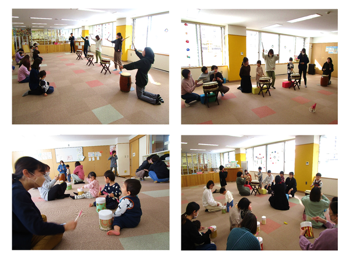 【写真】太鼓であそぼうの様子