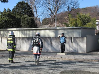 写真：第72回文化財防火デーに伴う防火訓練の様子1