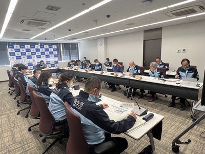 写真：令和7年度桐生市災害対策本部会議開催訓練の様子