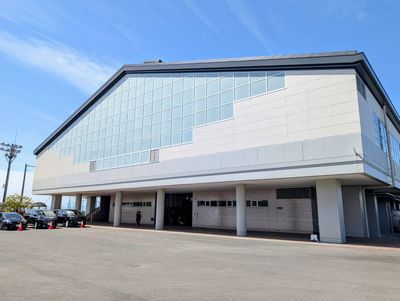 写真：新里社会体育館改修工事竣工式の様子1
