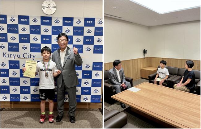 写真:令和8年度 第43回全国少年少女レスリング選手権大会出場報告の様子