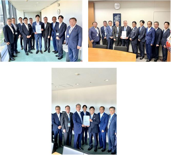 写真:国土交通省と群馬県選出国会議員等へ要望書を提出の様子